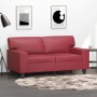 Sofá de 2 plazas de cuero sintético rojo tinto 120 cm by , Sofas - Ref: Foro24-359415, Price: 263,48 €, Discount: %