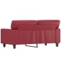 Sofá de 2 plazas de cuero sintético rojo tinto 120 cm by , Sofas - Ref: Foro24-359415, Price: 263,48 €, Discount: %