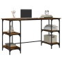 Escritorio metal madera ingeniería roble ahumado 140x50x75 cm by , Desks - Ref: Foro24-845328, Price: 88,25 €, Discount: %