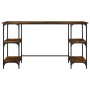 Escritorio metal madera ingeniería roble ahumado 140x50x75 cm by , Desks - Ref: Foro24-845328, Price: 88,25 €, Discount: %