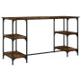 Escritorio metal madera ingeniería roble ahumado 140x50x75 cm de , Escritorios - Ref: Foro24-845328, Precio: 88,25 €