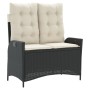 Juego comedor jardín 4 piezas con cojines ratán sintético negro by , Garden sets - Ref: Foro24-3277443, Price: 439,65 €, Disc...