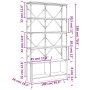Estantería madera ingeniería y metal roble Sonoma 100x26x180 cm by , Bookcases and shelves - Ref: Foro24-845427, Price: 120,6...