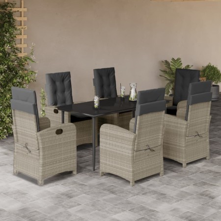 Set comedor jardín 7 pzas y cojines ratán sintético gris claro by , Garden sets - Ref: Foro24-3212416, Price: 869,51 €, Disco...