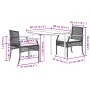 Set comedor de jardín 3 pzas con cojines ratán sintético beige by , Garden sets - Ref: Foro24-3213624, Price: 237,50 €, Disco...