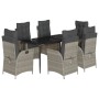 Set comedor jardín 7 pzas y cojines ratán sintético gris claro by , Garden sets - Ref: Foro24-3213279, Price: 751,94 €, Disco...