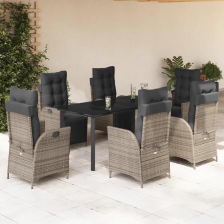 Set comedor jardín 7 pzas y cojines ratán sintético gris von , Gartensets - Ref: Foro24-3213431, Preis: 893,34 €, Rabatt: %