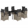 Set comedor jardín 7 pzas y cojines ratán sintético gris von , Gartensets - Ref: Foro24-3213431, Preis: 893,34 €, Rabatt: %