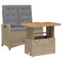 Set comedor de jardín 2 pzas con cojines ratán sintético beige by , Garden sets - Ref: Foro24-3277370, Price: 252,29 €, Disco...