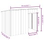 Caseta perros con tejado acero galvanizado gris 153x91x110 cm von , Hundehütten - Ref: Foro24-172572, Preis: 151,01 €, Rabatt: %