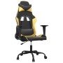 Silla gaming de masaje cuero sintético negro y dorado by , Gaming chairs - Ref: Foro24-345401, Price: 114,05 €, Discount: %