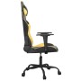 Silla gaming de masaje cuero sintético negro y dorado by , Gaming chairs - Ref: Foro24-345401, Price: 114,05 €, Discount: %