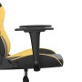 Silla gaming de masaje cuero sintético negro y dorado by , Gaming chairs - Ref: Foro24-345401, Price: 114,05 €, Discount: %