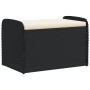 Banco de almacenaje con cojín ratán sintético negro 80x51x52 cm von , Gartenbänke - Ref: Foro24-365730, Preis: 129,24 €, Raba...