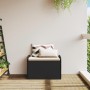Banco de almacenaje con cojín ratán sintético negro 80x51x52 cm von , Gartenbänke - Ref: Foro24-365730, Preis: 129,24 €, Raba...