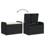 Banco de almacenaje con cojín ratán sintético negro 80x51x52 cm von , Gartenbänke - Ref: Foro24-365730, Preis: 129,24 €, Raba...