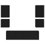 Muebles de TV de pared 6 piezas madera de ingeniería negro von , TV-Möbel - Ref: Foro24-3216472, Preis: 213,93 €, Rabatt: %