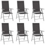 Set de comedor para jardín 7 piezas aluminio plata y negro by , Garden sets - Ref: Foro24-3070636, Price: 471,39 €, Discount: %