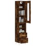 Aparador de madera contrachapada roble ahumado 34,5x34x180 cm von , Sideboards - Ref: Foro24-3199294, Preis: 107,41 €, Rabatt: %