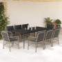 Set comedor de jardín 9 pzas cojines ratán sintético gris claro von , Gartensets - Ref: Foro24-3212172, Preis: 1,00 €, Rabatt: %