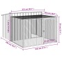 Caseta perros con corral acero galvanizado gris 153x194x110 cm von , Hundehütten - Ref: Foro24-3214222, Preis: 226,32 €, Raba...