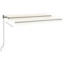 Toldo manual retráctil con LED crema 450x350 cm by , Awnings - Ref: Foro24-3069202, Price: 379,09 €, Discount: %