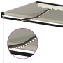 Toldo manual retráctil con LED crema 450x350 cm by , Awnings - Ref: Foro24-3069202, Price: 379,09 €, Discount: %