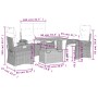 Juego de comedor de jardín 4 piezas con cojines ratán PE gris von , Gartensets - Ref: Foro24-3277408, Preis: 507,16 €, Rabatt: %