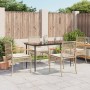 Set comedor de jardín 5 pzas con cojines ratán sintético beige by , Garden sets - Ref: Foro24-3213626, Price: 345,95 €, Disco...