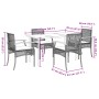 Set comedor de jardín 5 pzas con cojines ratán sintético beige by , Garden sets - Ref: Foro24-3213626, Price: 345,95 €, Disco...