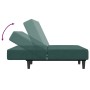 Sofá cama de 2 plazas con taburete terciopelo verde oscuro by , Sofas - Ref: Foro24-3216233, Price: 299,58 €, Discount: %