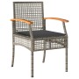 Set comedor de jardín 5 piezas con cojines ratán sintético gris by , Garden sets - Ref: Foro24-3213613, Price: 357,77 €, Disc...