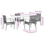 Set comedor de jardín 5 piezas con cojines ratán sintético gris by , Garden sets - Ref: Foro24-3213613, Price: 357,77 €, Disc...