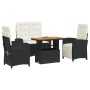 Juego comedor jardín 4 piezas con cojines ratán sintético negro by , Garden sets - Ref: Foro24-3277324, Price: 478,70 €, Disc...