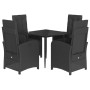 Set de muebles jardín 5 pzas con cojines ratán sintético negro de , Conjuntos de jardín - Ref: Foro24-3212312, Precio: 538,20...