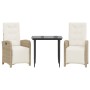 Sillas y mesita de jardín 3 piezas ratán sintético cojín beige by , Garden sets - Ref: Foro24-3212570, Price: 376,25 €, Disco...