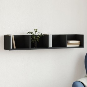 Mueble de pared de madera de ingeniería negro 99x18x16,5 cm by , Shelves and shelves - Ref: Foro24-840445, Price: 30,90 €, Di...
