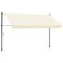 Toldo retráctil de tela y acero crema 350x150 cm by , Awnings - Ref: Foro24-368748, Price: 84,94 €, Discount: %