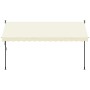 Toldo retráctil de tela y acero crema 350x150 cm by , Awnings - Ref: Foro24-368748, Price: 84,94 €, Discount: %