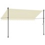 Toldo retráctil de tela y acero crema 350x150 cm by , Awnings - Ref: Foro24-368748, Price: 84,94 €, Discount: %