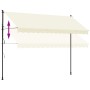 Toldo retráctil de tela y acero crema 350x150 cm by , Awnings - Ref: Foro24-368748, Price: 84,94 €, Discount: %