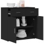 Aparador de madera de ingeniería negro 79x38x80 cm von , Sideboards - Ref: Foro24-840521, Preis: 105,84 €, Rabatt: %