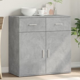 Aparador de madera de ingeniería gris hormigón 79x38x80 cm von , Sideboards - Ref: Foro24-840523, Preis: 101,11 €, Rabatt: %