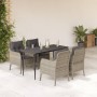 Set comedor de jardín 5 pzas cojines ratán sintético gris claro de , Conjuntos de jardín - Ref: Foro24-3211992, Precio: 511,59 €