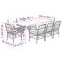 Set comedor de jardín 9 pzas con cojines ratán sintético beige by , Garden sets - Ref: Foro24-3212158, Price: 1,00 €, Discoun...
