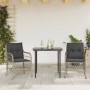 Sillas y mesita de jardín 3 piezas ratán sintético cojín gris by , Garden sets - Ref: Foro24-3212166, Price: 288,90 €, Discou...