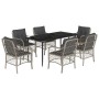 Set comedor jardín 7 pzas y cojines ratán sintético gris claro von , Gartensets - Ref: Foro24-3212170, Preis: 702,36 €, Rabat...