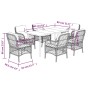 Set comedor jardín 7 pzas y cojines ratán sintético gris claro von , Gartensets - Ref: Foro24-3212170, Preis: 702,36 €, Rabat...