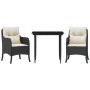 Set comedor de jardín 3 pzas con cojines ratán sintético negro von , Gartensets - Ref: Foro24-3211906, Preis: 306,81 €, Rabat...