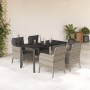 Set comedor de jardín 5 pzas cojines ratán sintético gris claro von , Gartensets - Ref: Foro24-3212000, Preis: 527,98 €, Raba...